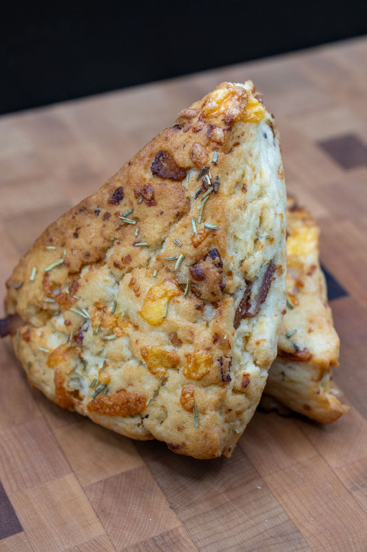 Sourdough Bacon Cheddar Rosemary Scones (4 count)